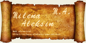 Milena Aleksin vizit kartica